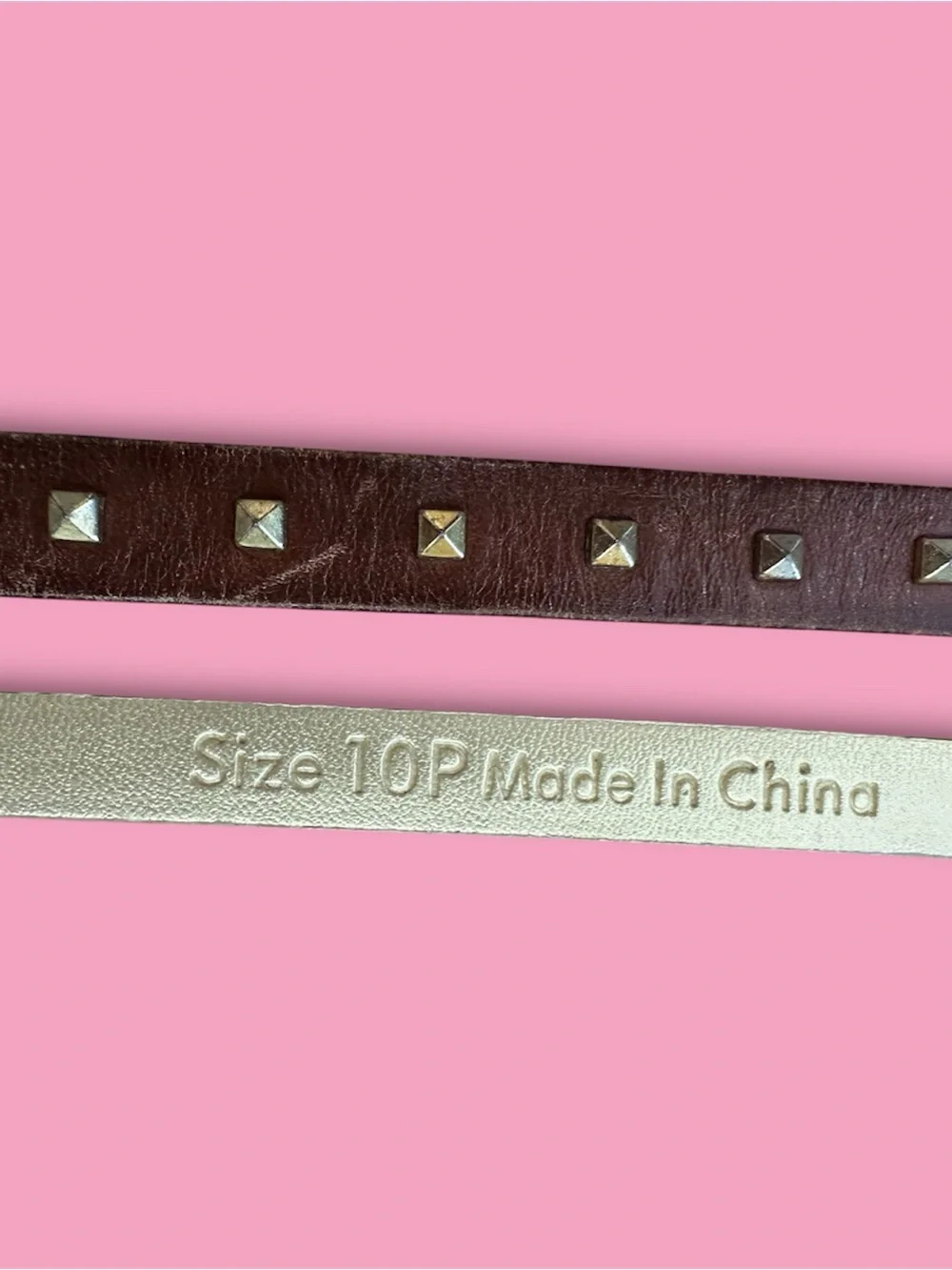 BUNDLE OF 2 Belts - Gold and GAP Brown Leather Skinny Belts
